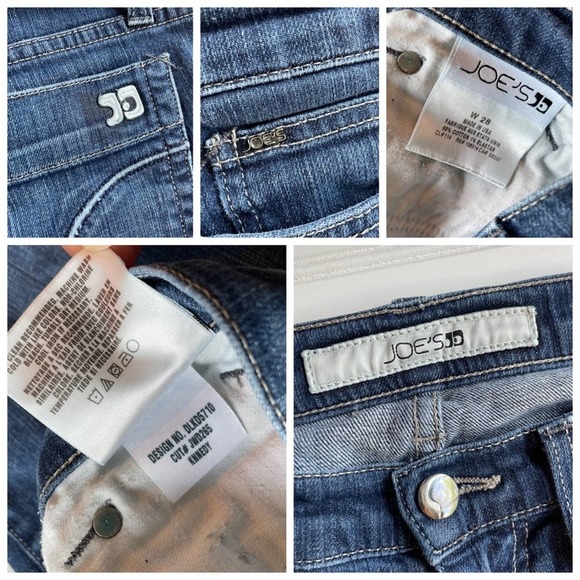 Joe’s Jeans Kennedy Cigarette Straight Denim Blue Size 28 Distressed Hem 30L - Picture 4 of 8